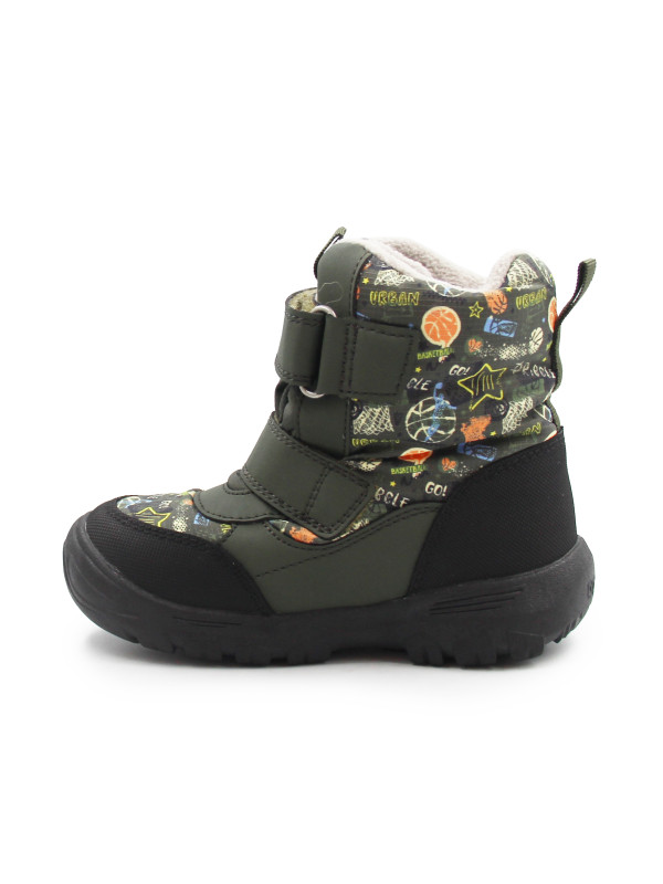 Śniegowce Dla Chłopczyka Ocieplane na Rzep DD STEP P081-62405AL Olive