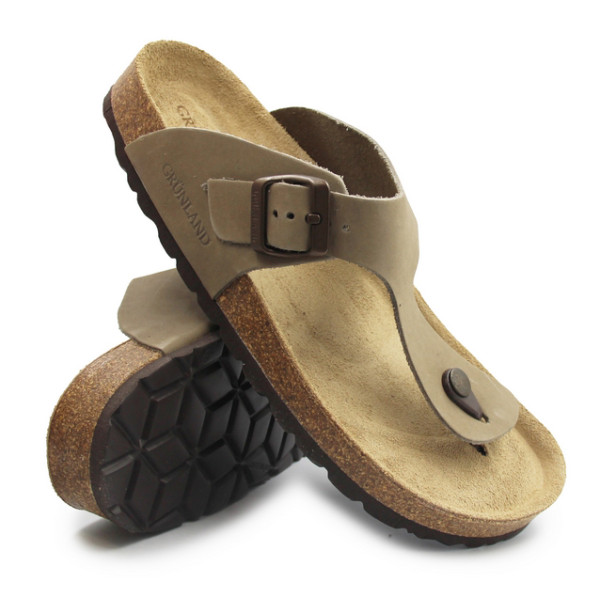 Męskie Klapki Na Lato Japonki Grunland Tito Khaki