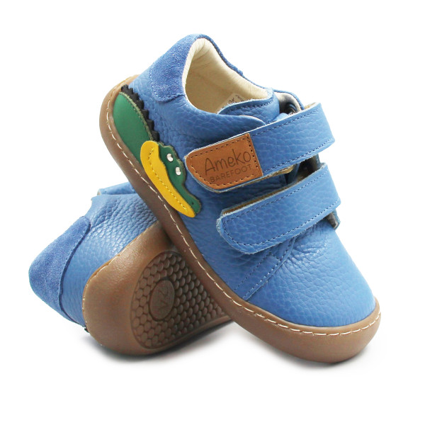 Buty Na Wiosnę Dla Chłopca Niebieskie Barefoot Ameko Otis Croco-Blue