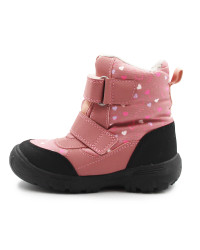 Różowe Buty Dla Dziewczynki Zimowe Ocieplane na Rzep DD STEP P081-62248L Baby Pink