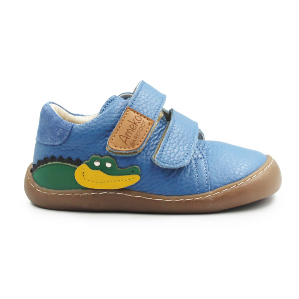 Buty Na Wiosnę Dla Chłopca Niebieskie Barefoot Ameko Otis Croco-Blue