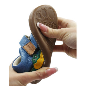 Buty Na Wiosnę Dla Chłopca Niebieskie Barefoot Ameko Otis Croco-Blue