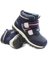 Buty na Jesień Dla Dziewczynki Wodoodporne Wojtyłko 4z21037g granat