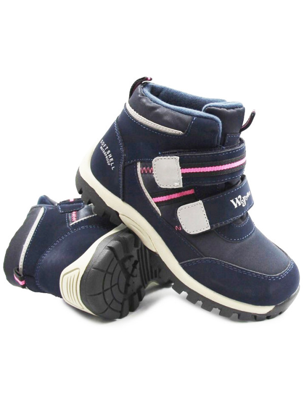 Buty na Jesień Dla Dziewczynki Wodoodporne Wojtyłko 4z21037g granat