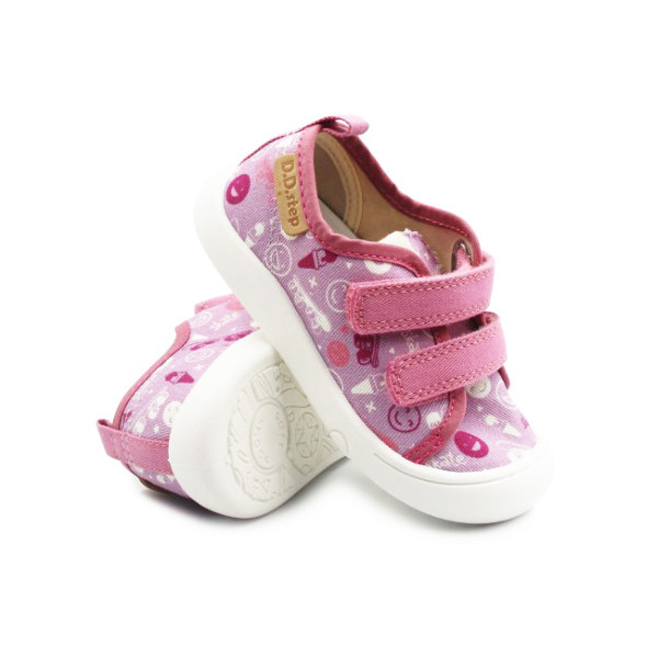 Trampki Do Szkoły i Przedszkola Dla Dziewczynki Na Rzep DD STEP C100-61432 Daisy Pink