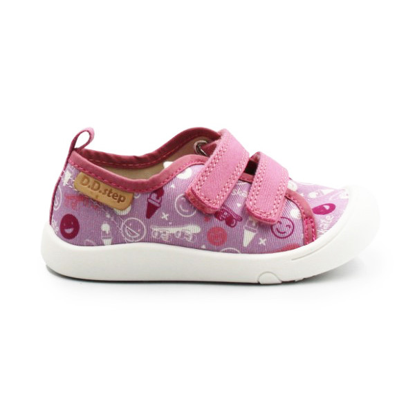 Trampki Do Szkoły i Przedszkola Dla Dziewczynki Na Rzep DD STEP C100-61432 Daisy Pink