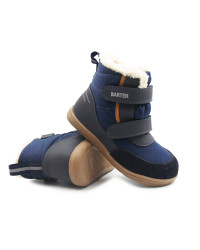 Wodoodporne Zimowe Buty Dla Chłopca Na Rzep Barefoot Bartek 84015-86