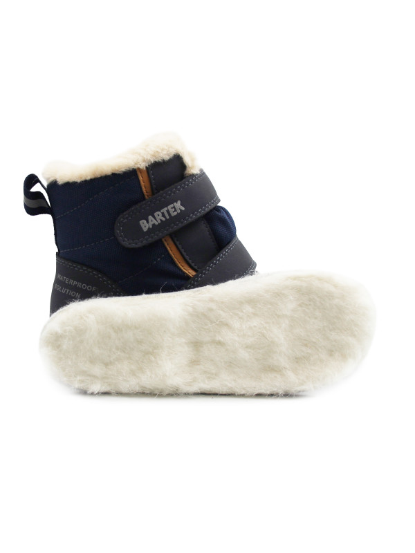 Wodoodporne Zimowe Buty Dla Chłopca Na Rzep Barefoot Bartek 84015-86