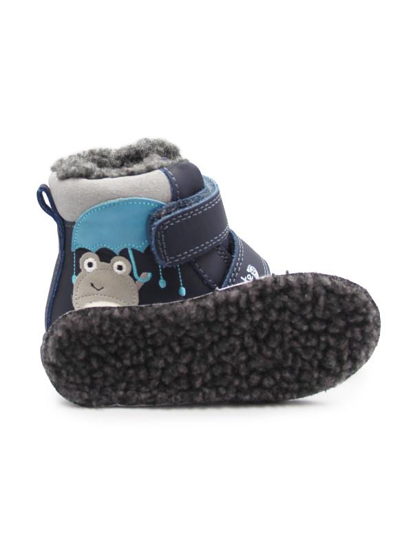 Zimowe Buty Dla Chłopczyka Żabka Ocieplane Futerkiem PONTE DA07-5-2349Z Royal Blue