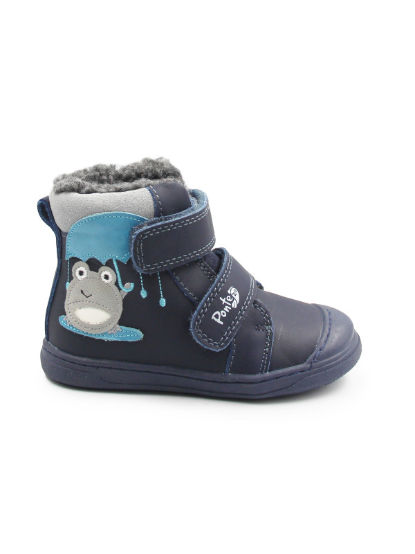 Zimowe Buty Dla Chłopczyka Żabka Ocieplane Futerkiem PONTE DA07-5-2349Z Royal Blue