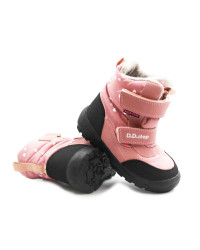 Różowe Buty Dla Dziewczynki Zimowe Ocieplane na Rzep DD STEP P081-62248L Baby Pink