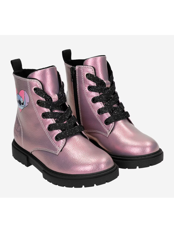 Metaliczne Buty Różowe Dla Dziewczynki Stitch & Angel Bartek 88018-15