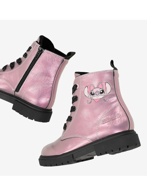 Metaliczne Buty Różowe Dla Dziewczynki Stitch & Angel Bartek 88018-15