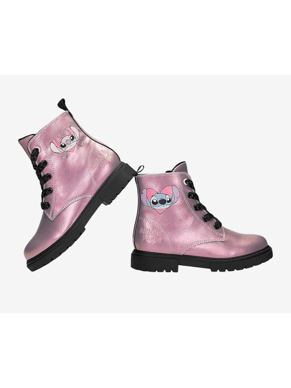 Metaliczne Buty Różowe Dla Dziewczynki Stitch & Angel Bartek 88018-15