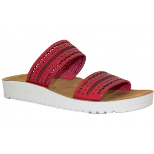 Czerwone Klapki Damskie Na...