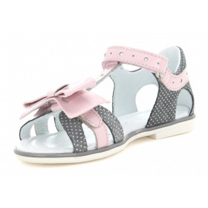 Sandałki dla dziewczynek na lato z odpinaną kokardą Bartek w-36182/1g7